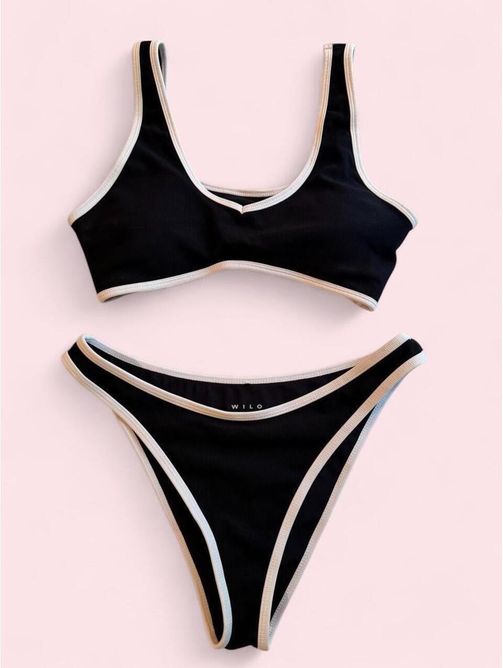 WILO The Label Black & White Bikini Set — Medium
